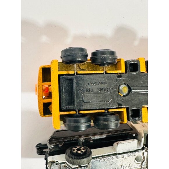 Vintage Yatming Black White Tow Truck & Zylmex Windracers P311 Crane Set Hong Ko - Picture 12 of 12